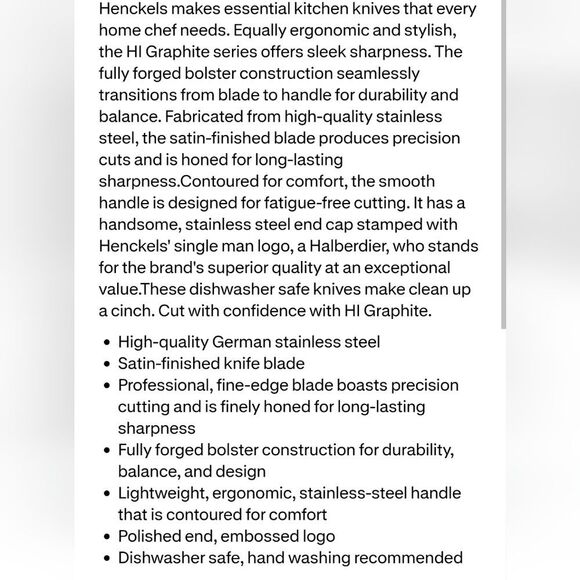 Zwilling Henckels Graphite Forged 6" Utility Knife - Picture 4 of 6